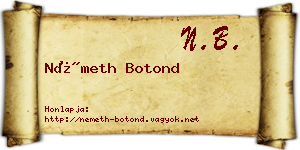 Németh Botond névjegykártya